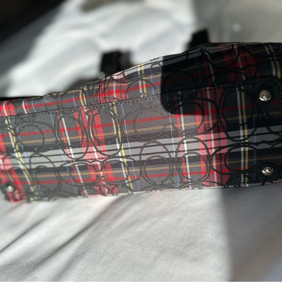 Coach Poppy Tartan Plaid Tote Shoulder Handbag G1082-F15228Coach - Picture 5 of 6